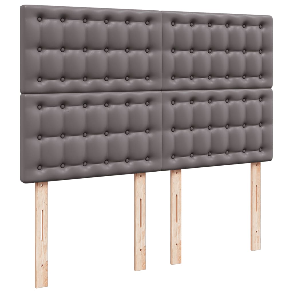 Boxspring met matras kunstleer grijs 160x200 cm is nu te koop bij PeponiXL, paradijselijk wonen!