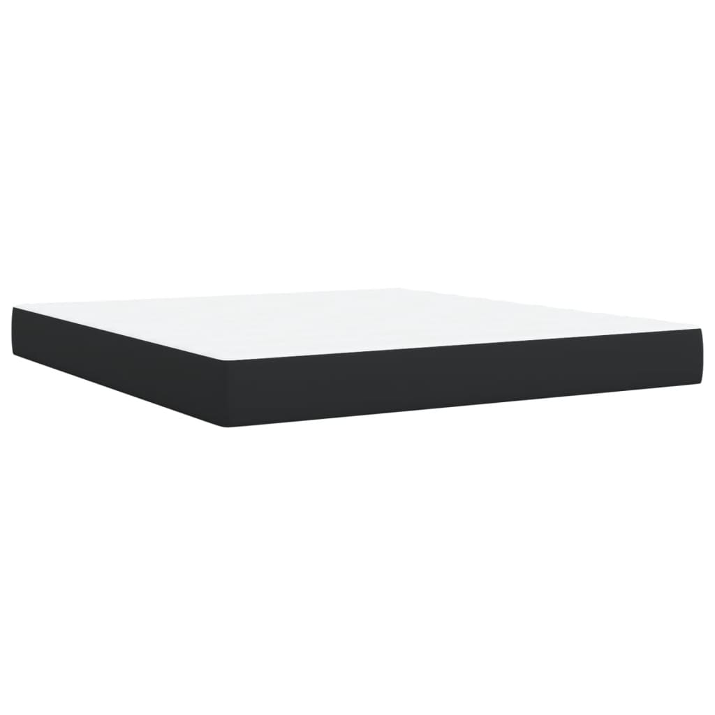 Boxspring met matras kunstleer zwart 180x200 cm is nu te koop bij PeponiXL, paradijselijk wonen!
