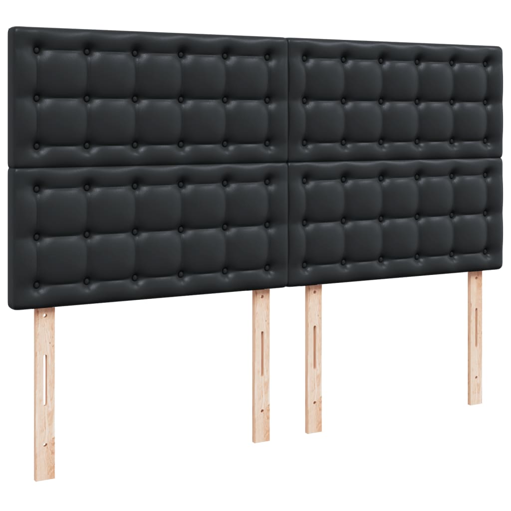 Boxspring met matras kunstleer zwart 200x200 cm is nu te koop bij PeponiXL, paradijselijk wonen!
