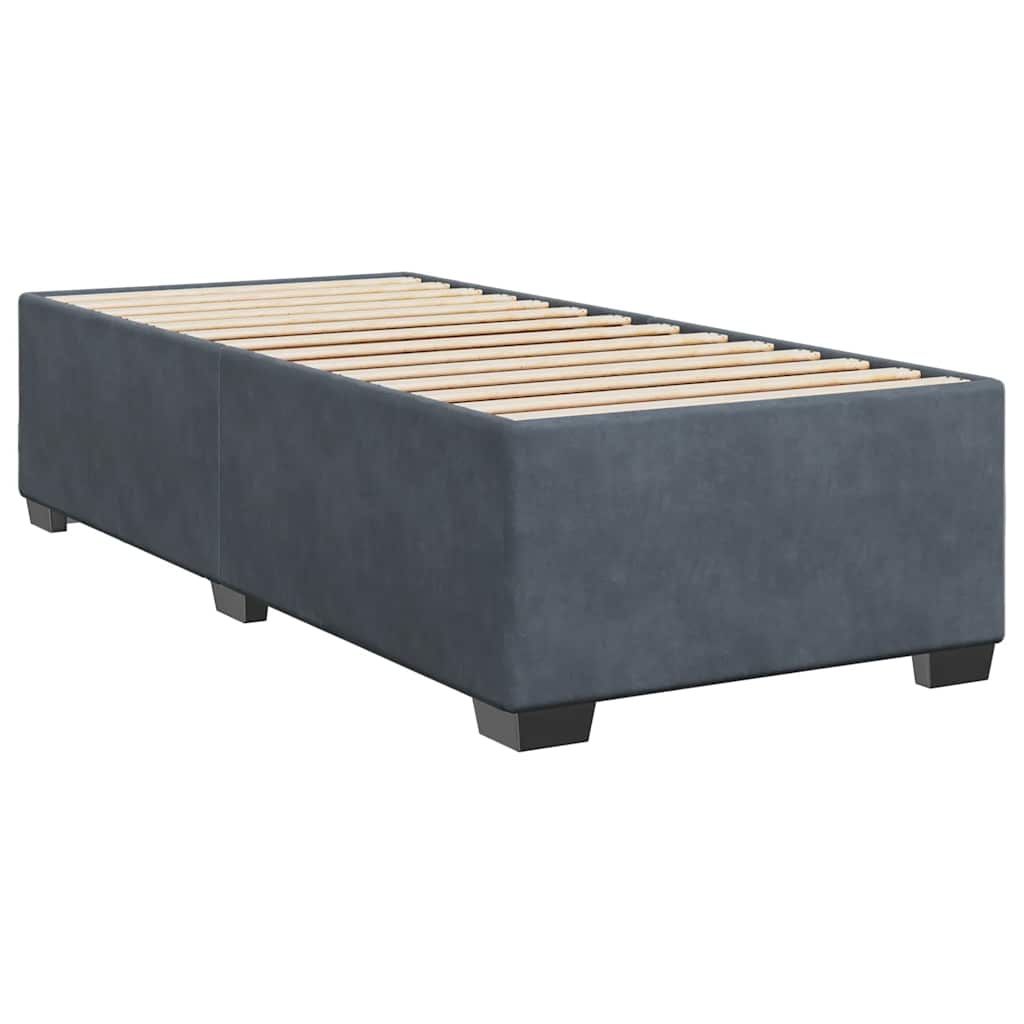Boxspring met matras fluweel donkergrijs 80x200 cm is nu te koop bij PeponiXL, paradijselijk wonen!
