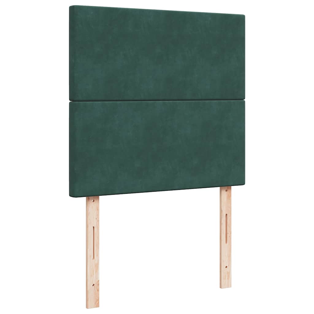 Boxspring met matras fluweel donkergroen 90x190 cm is nu te koop bij PeponiXL, paradijselijk wonen!