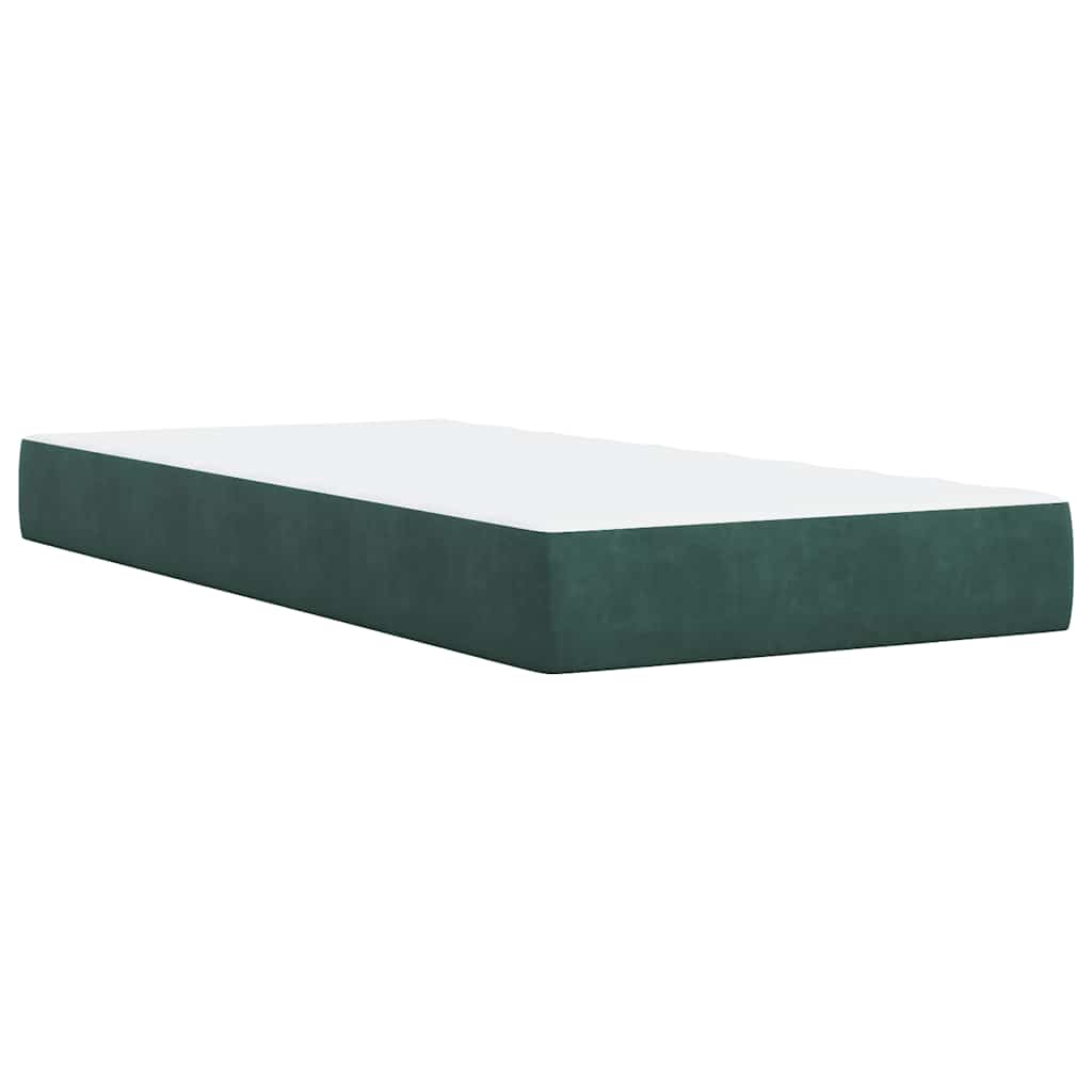 Boxspring met matras fluweel donkergroen 90x190 cm is nu te koop bij PeponiXL, paradijselijk wonen!