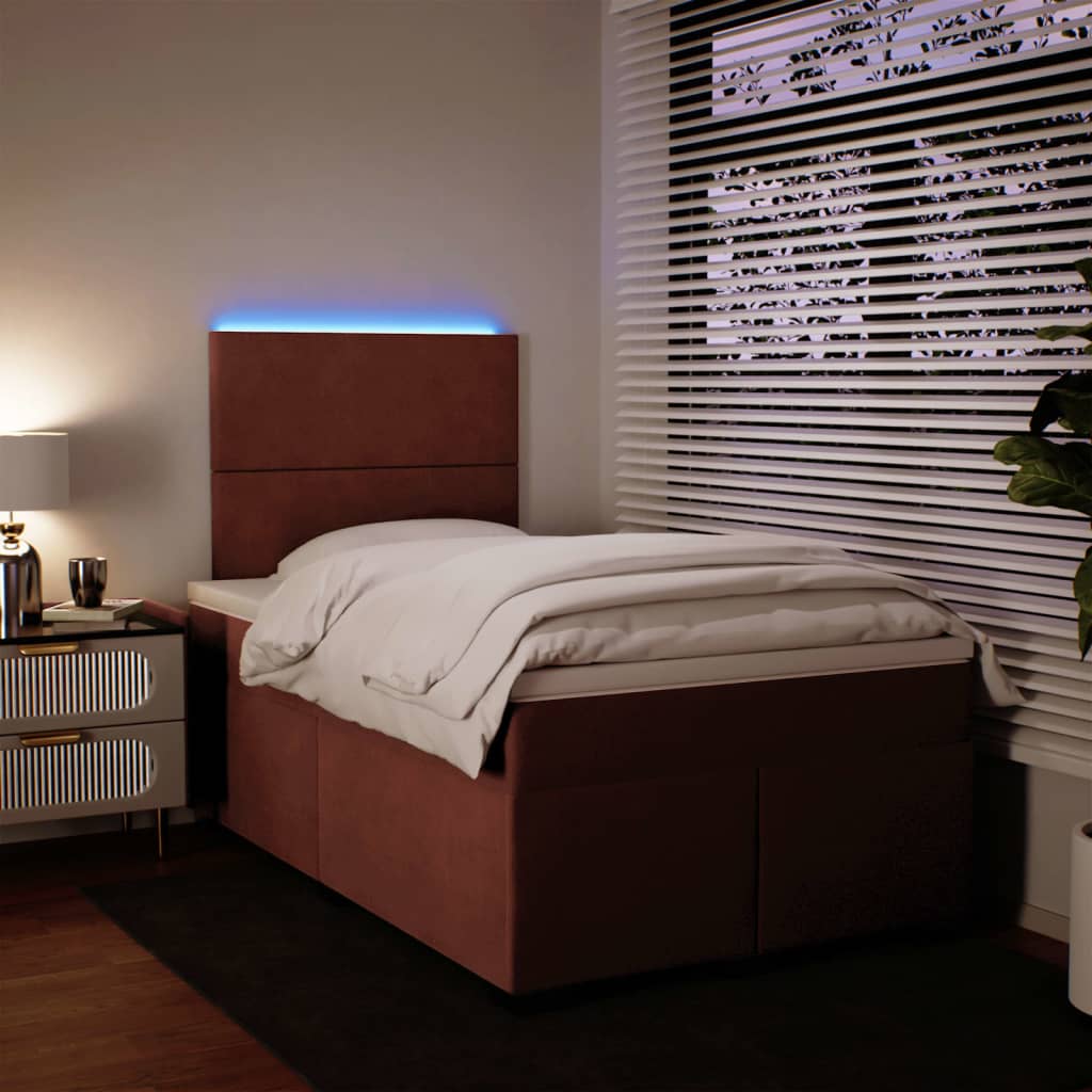 Boxspring met matras fluweel roze 120x190 cm is nu te koop bij PeponiXL, paradijselijk wonen!