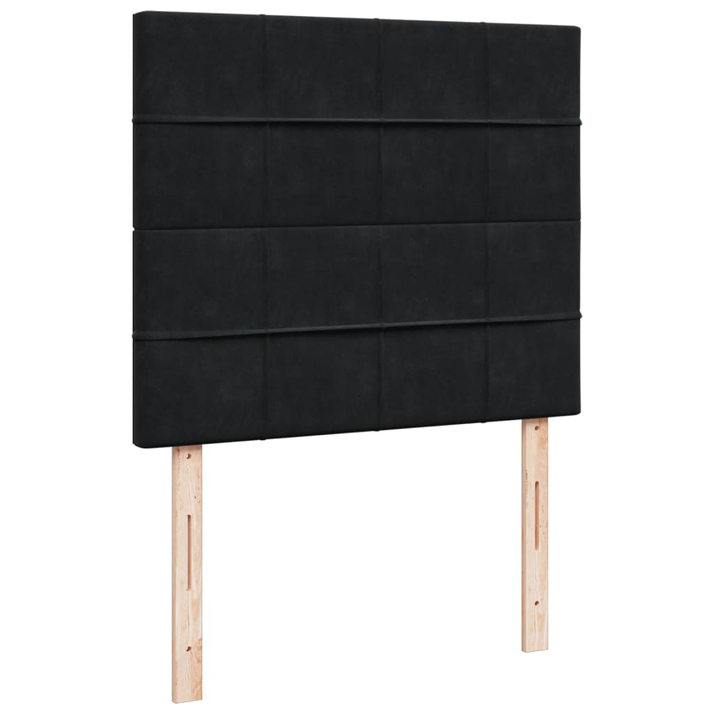 Boxspring met matras fluweel zwart 120x190 cm is nu te koop bij PeponiXL, paradijselijk wonen!