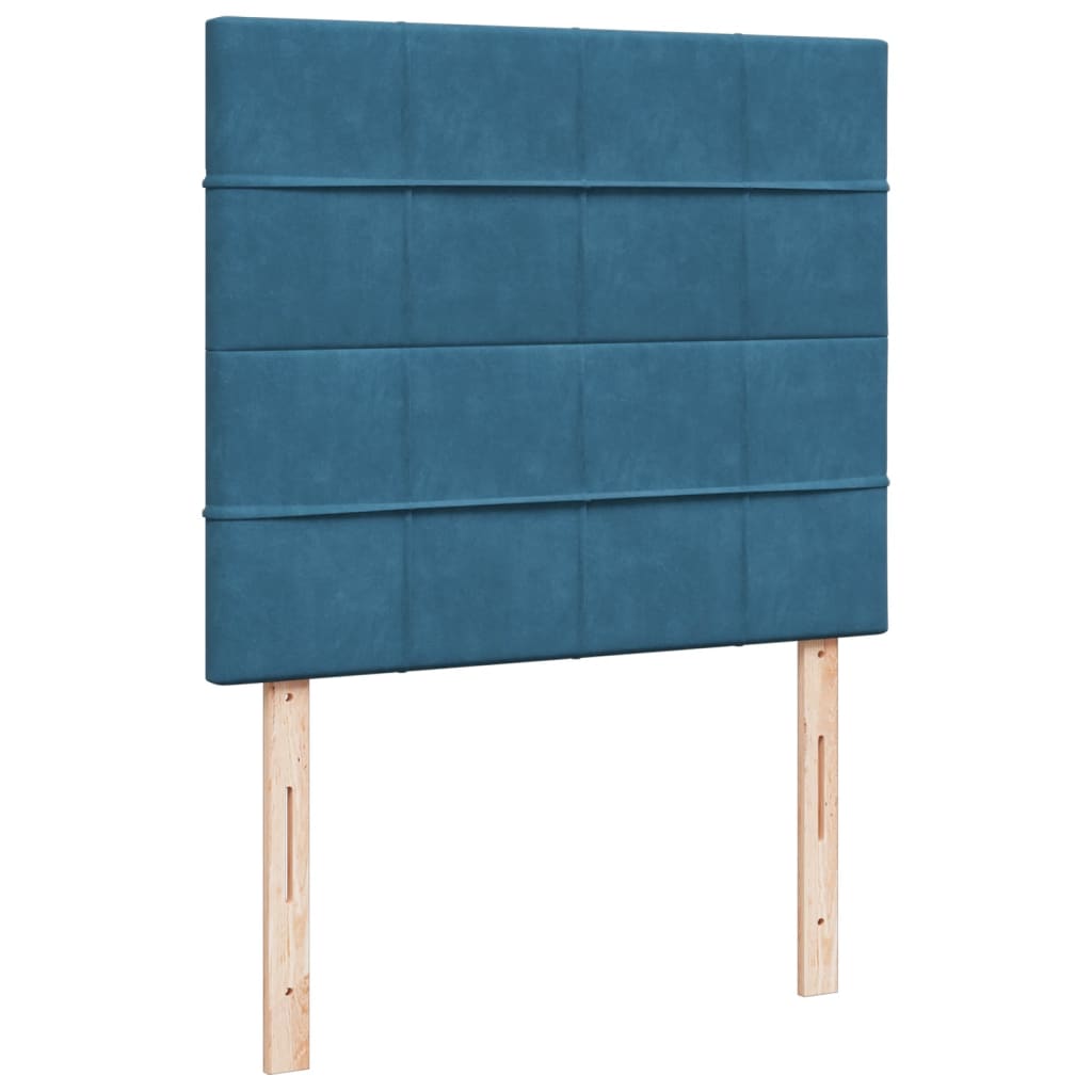 Boxspring met matras fluweel blauw 120x190 cm is nu te koop bij PeponiXL, paradijselijk wonen!