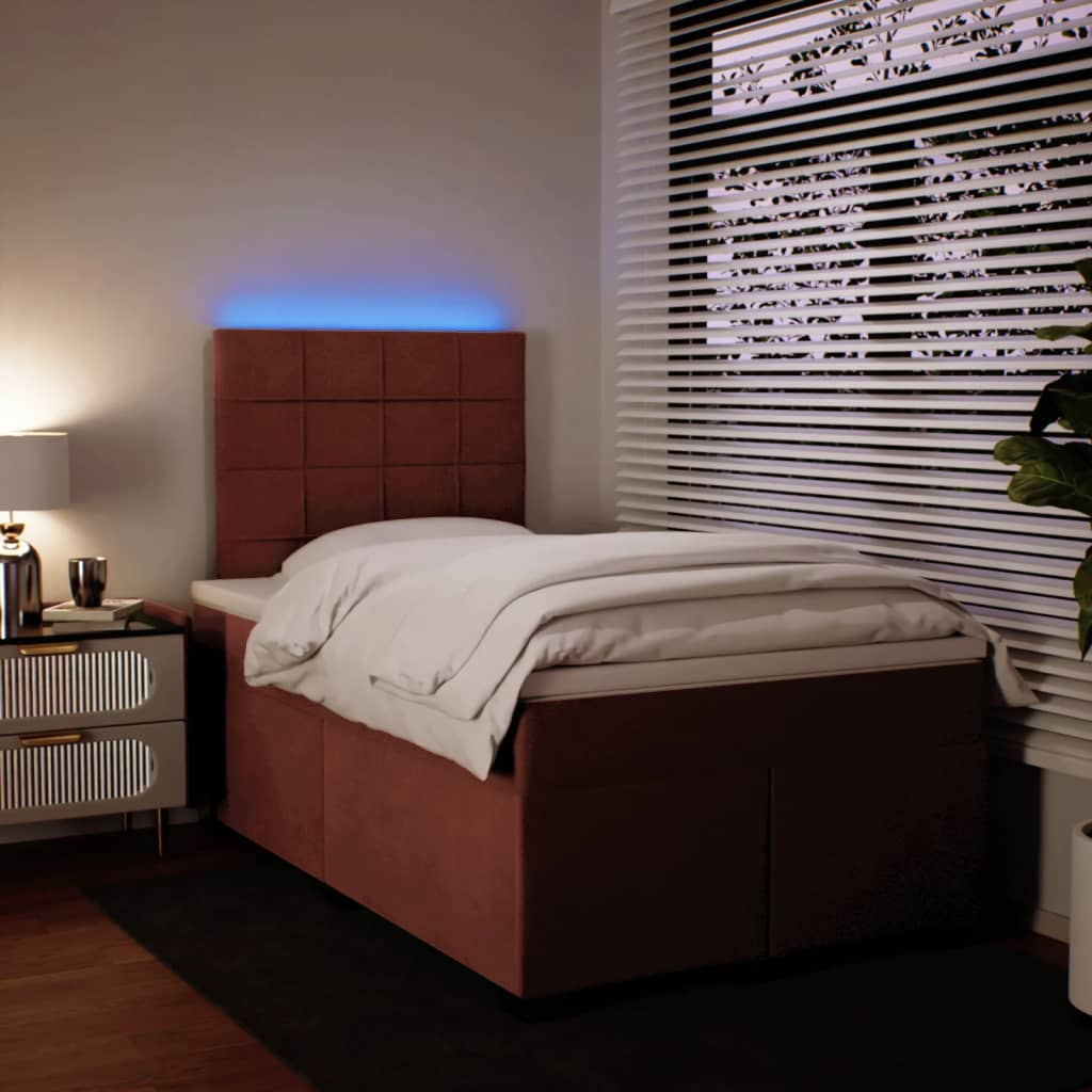 Boxspring met matras fluweel roze 120x190 cm is nu te koop bij PeponiXL, paradijselijk wonen!