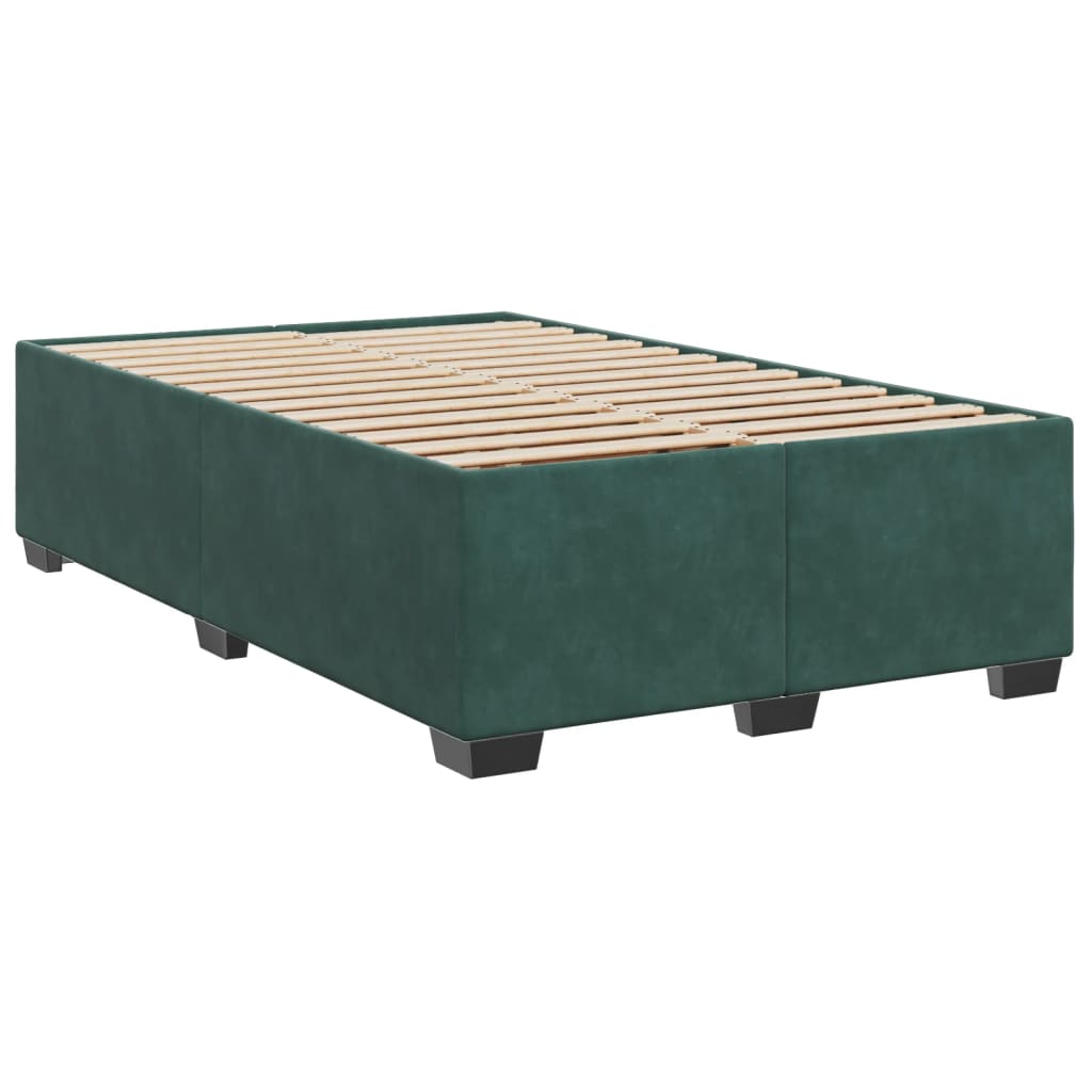 Boxspring met matras fluweel donkergroen 120x190 cm is nu te koop bij PeponiXL, paradijselijk wonen!