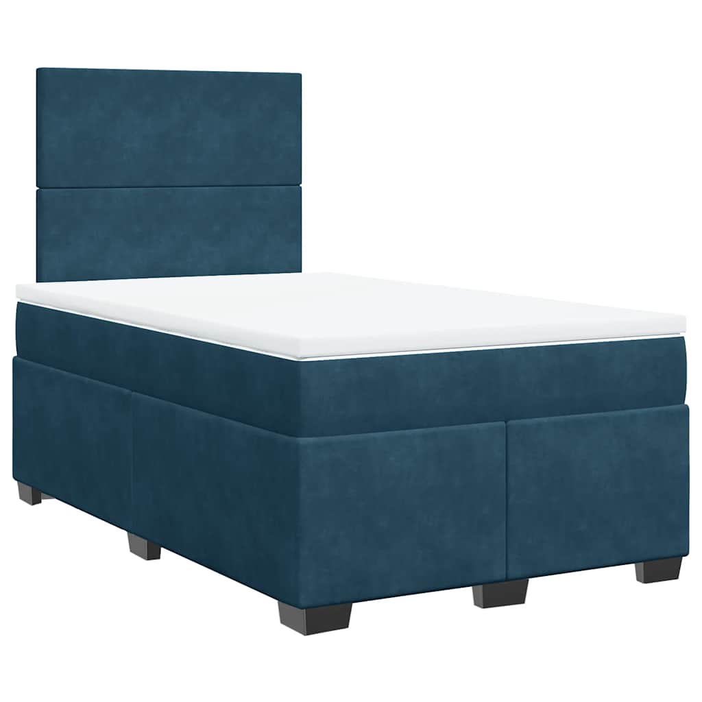 Boxspring met matras fluweel blauw 120x200 cm is nu te koop bij PeponiXL, paradijselijk wonen!