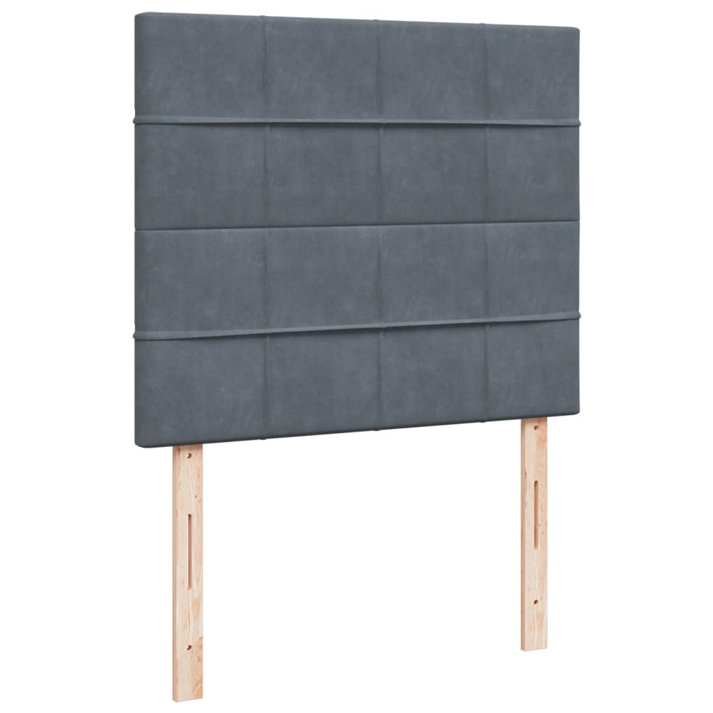 Boxspring met matras fluweel donkergrijs 120x200 cm is nu te koop bij PeponiXL, paradijselijk wonen!