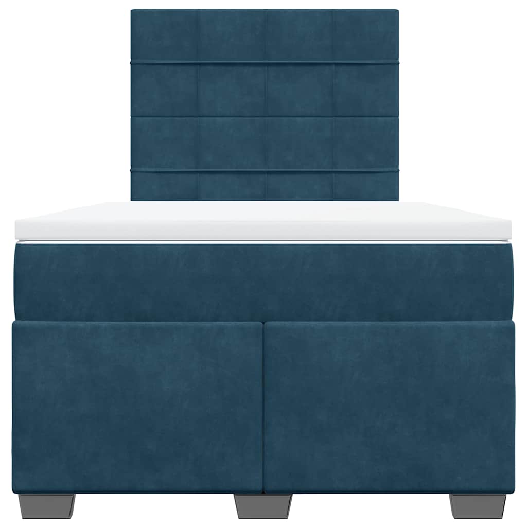 Boxspring met matras fluweel blauw 120x200 cm is nu te koop bij PeponiXL, paradijselijk wonen!