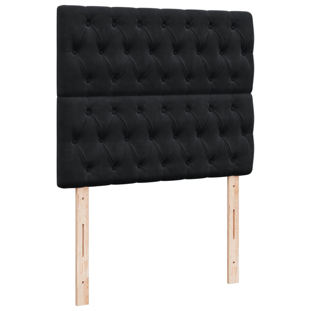 Boxspring met matras fluweel zwart 120x200 cm is nu te koop bij PeponiXL, paradijselijk wonen!
