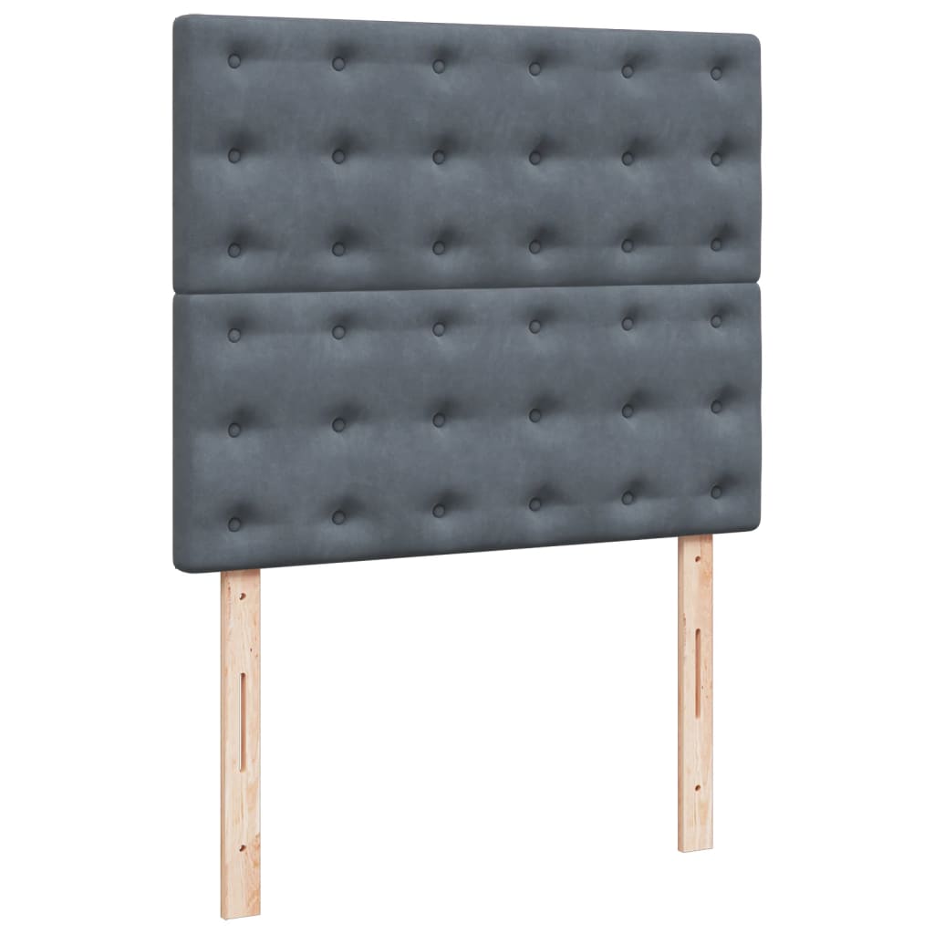 Boxspring met matras fluweel donkergrijs 120x200 cm is nu te koop bij PeponiXL, paradijselijk wonen!