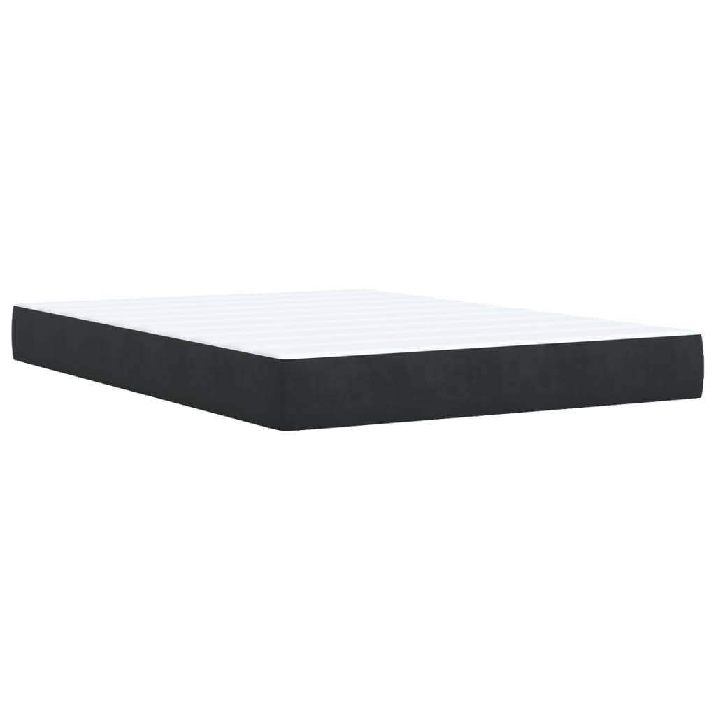 Boxspring met matras fluweel zwart 140x190 cm is nu te koop bij PeponiXL, paradijselijk wonen!