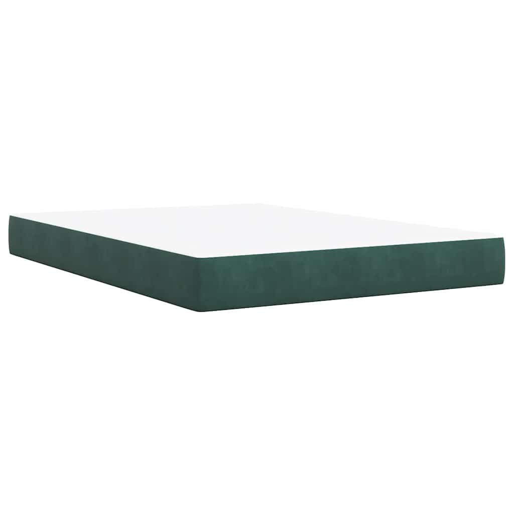 Boxspring met matras fluweel donkergroen 160x200 cm is nu te koop bij PeponiXL, paradijselijk wonen!