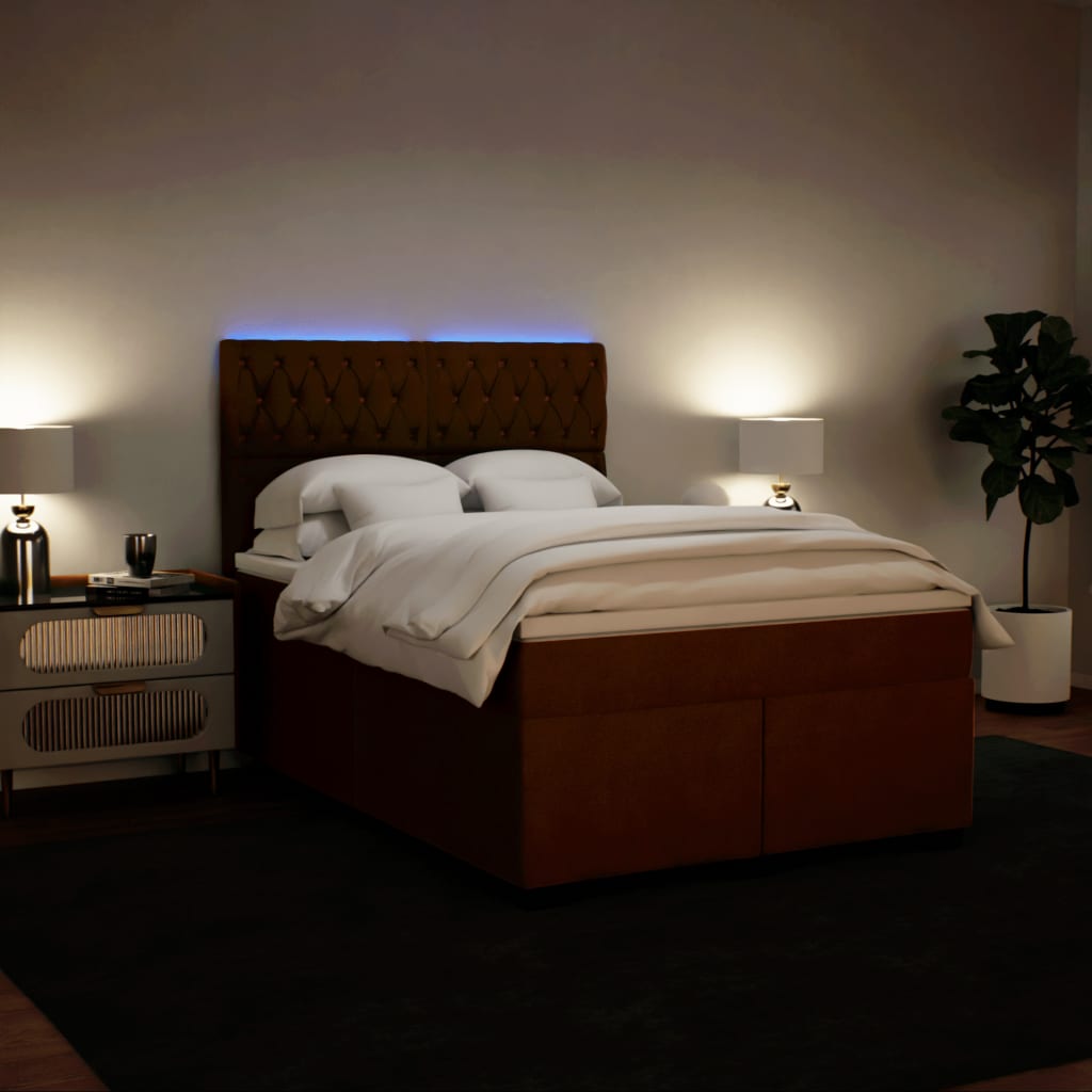 Boxspring met matras fluweel roze 160x200 cm is nu te koop bij PeponiXL, paradijselijk wonen!