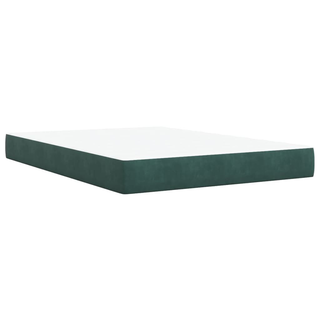 Boxspring met matras fluweel donkergroen 160x200 cm is nu te koop bij PeponiXL, paradijselijk wonen!