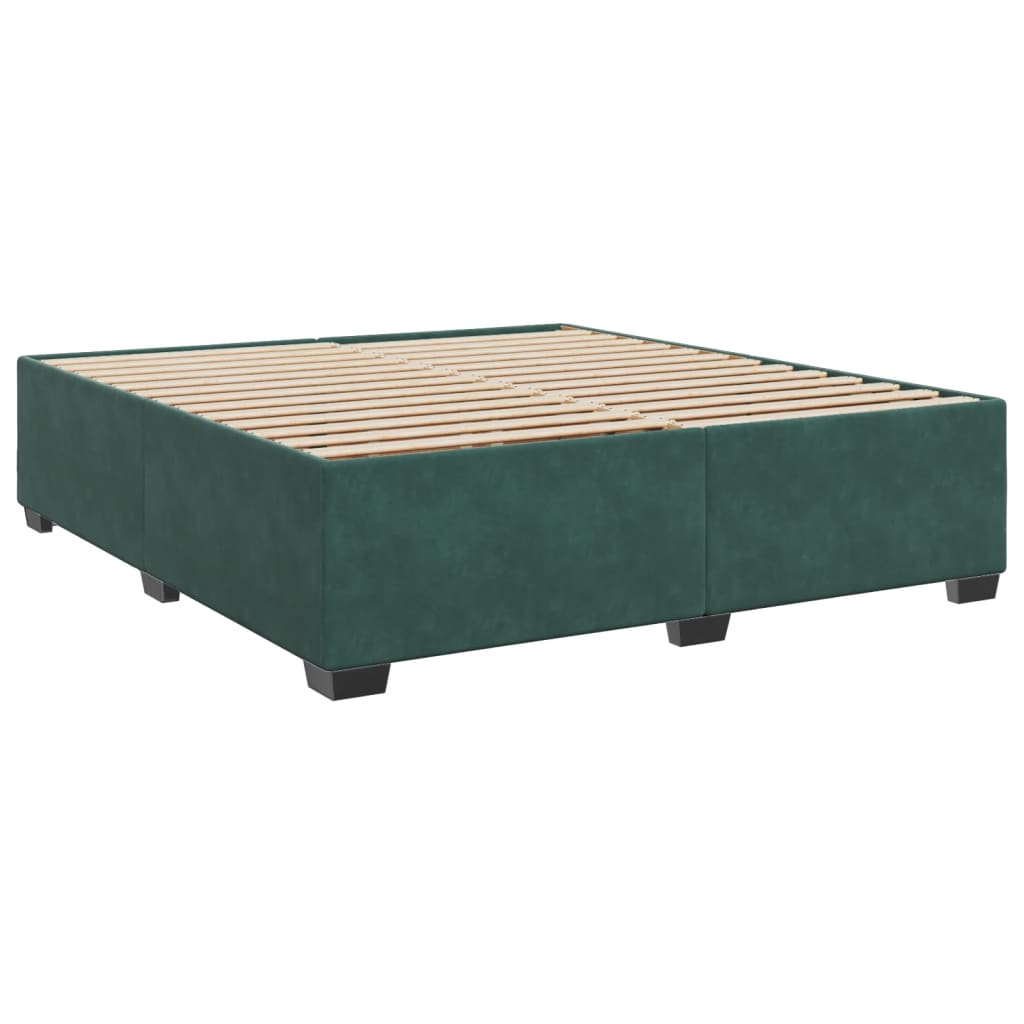 Boxspring met matras fluweel donkergroen 180x200 cm is nu te koop bij PeponiXL, paradijselijk wonen!