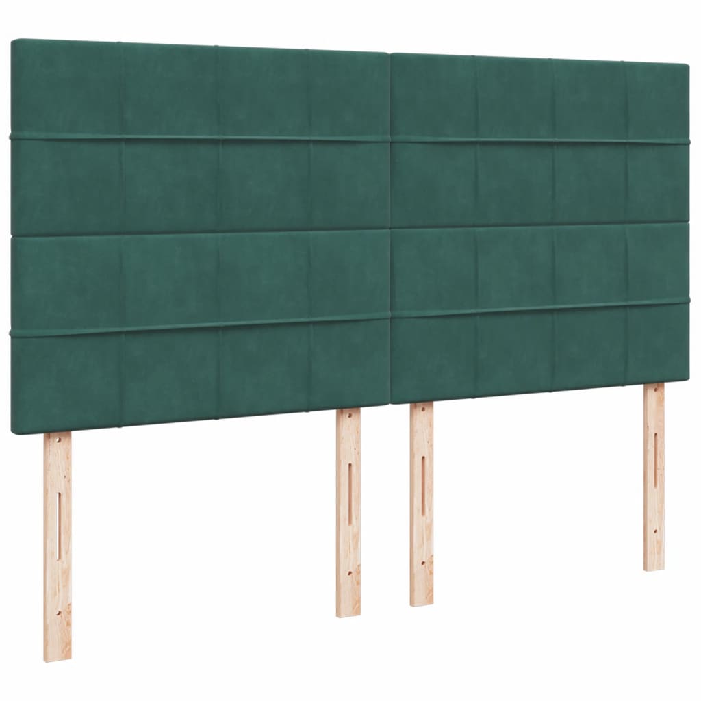 Boxspring met matras fluweel donkergroen 180x200 cm is nu te koop bij PeponiXL, paradijselijk wonen!