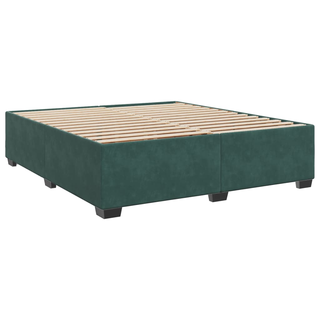 Boxspring met matras fluweel donkergroen 180x200 cm is nu te koop bij PeponiXL, paradijselijk wonen!