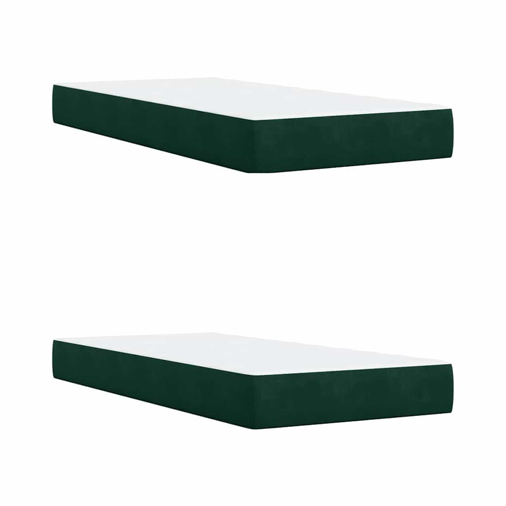 Boxspring met matras fluweel donkergroen 200x200 cm is nu te koop bij PeponiXL, paradijselijk wonen!