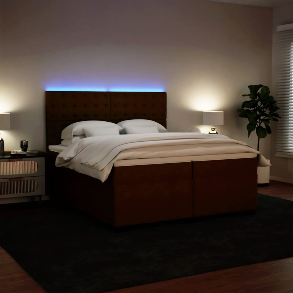 Boxspring met matras fluweel roze 200x200 cm is nu te koop bij PeponiXL, paradijselijk wonen!