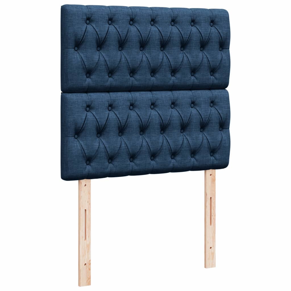 Boxspring met matras stof blauw 80x200 cm is nu te koop bij PeponiXL, paradijselijk wonen!