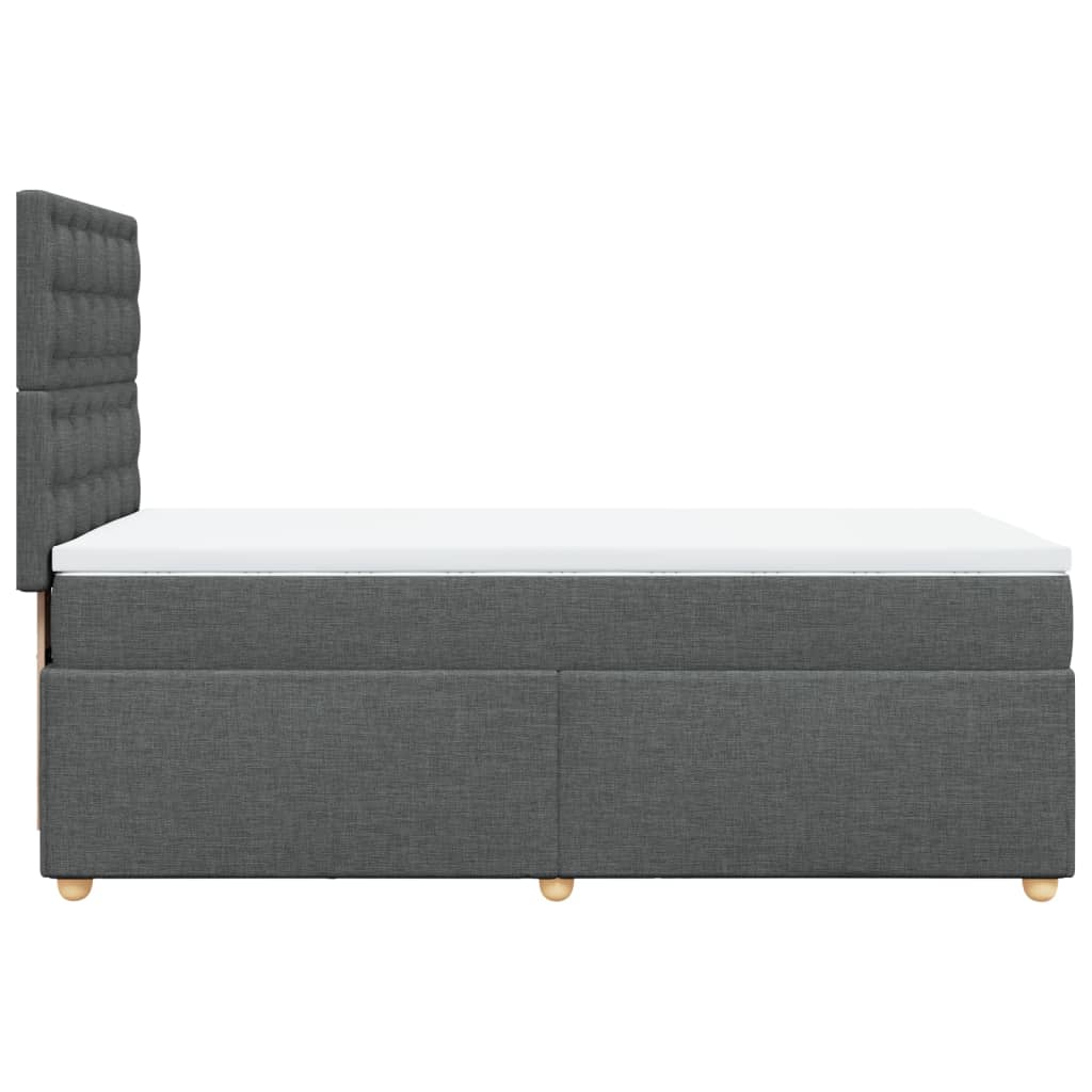 Boxspring met matras stof donkergrijs 80x200 cm is nu te koop bij PeponiXL, paradijselijk wonen!