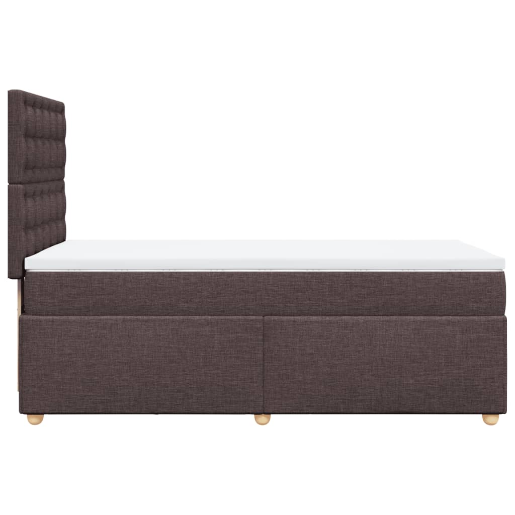 Boxspring met matras stof donkerbruin 80x200 cm is nu te koop bij PeponiXL, paradijselijk wonen!
