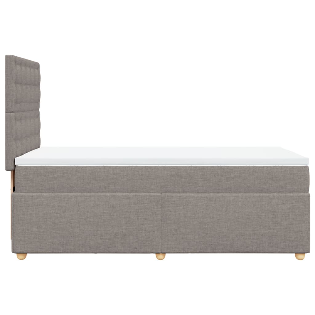 Boxspring met matras stof taupe 80x200 cm is nu te koop bij PeponiXL, paradijselijk wonen!