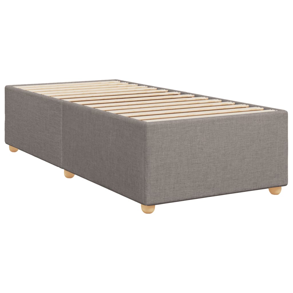 Boxspring met matras stof taupe 90x190 cm is nu te koop bij PeponiXL, paradijselijk wonen!