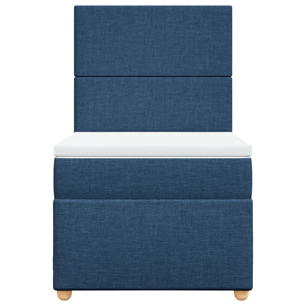 Boxspring met matras stof blauw 90x190 cm is nu te koop bij PeponiXL, paradijselijk wonen!
