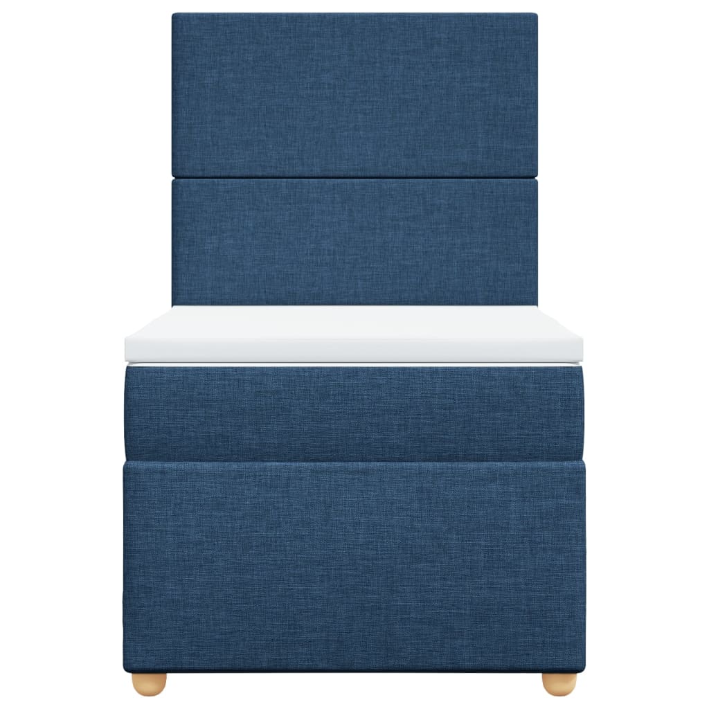 Boxspring met matras stof blauw 90x200 cm is nu te koop bij PeponiXL, paradijselijk wonen!