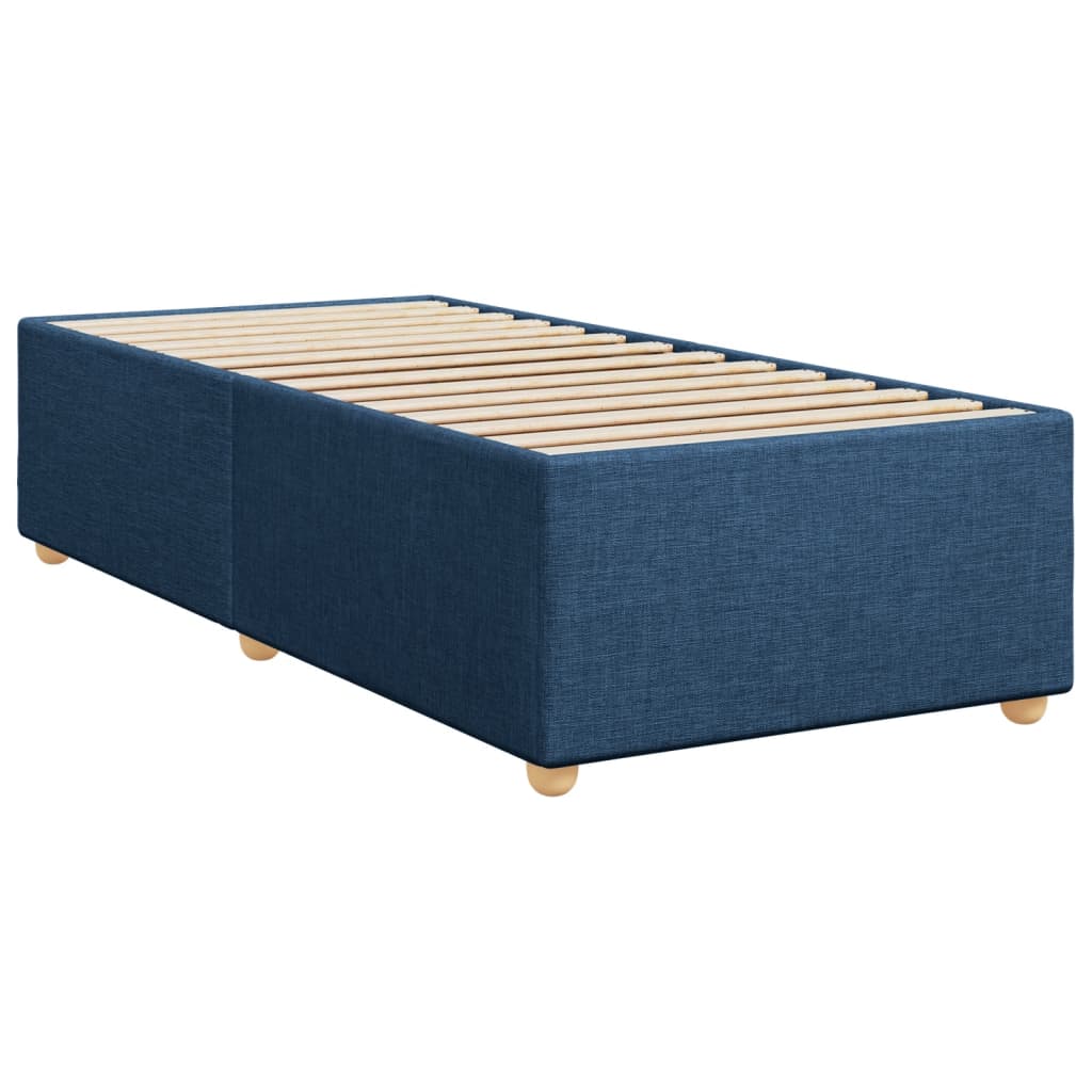 Boxspring met matras stof blauw 90x200 cm is nu te koop bij PeponiXL, paradijselijk wonen!