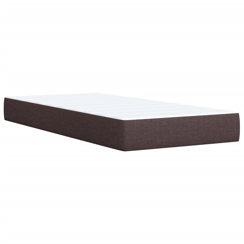 Boxspring met matras stof donkerbruin 90x200 cm is nu te koop bij PeponiXL, paradijselijk wonen!