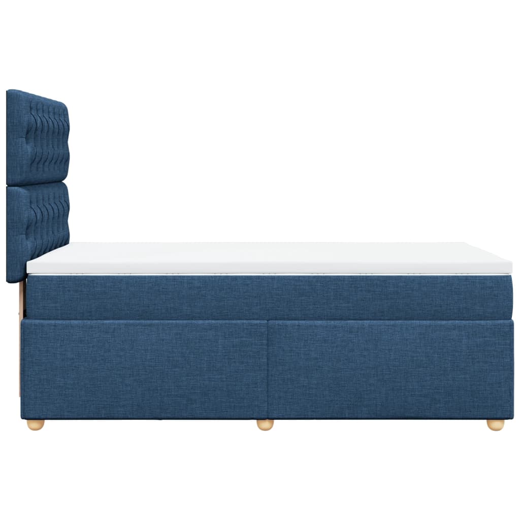 Boxspring met matras stof blauw 90x200 cm is nu te koop bij PeponiXL, paradijselijk wonen!