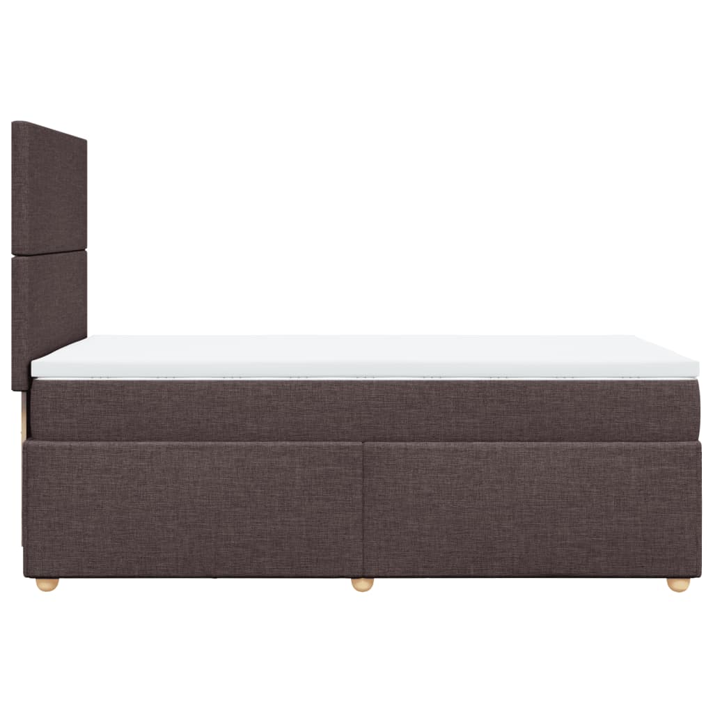 Boxspring met matras stof donkerbruin 100x200 cm is nu te koop bij PeponiXL, paradijselijk wonen!