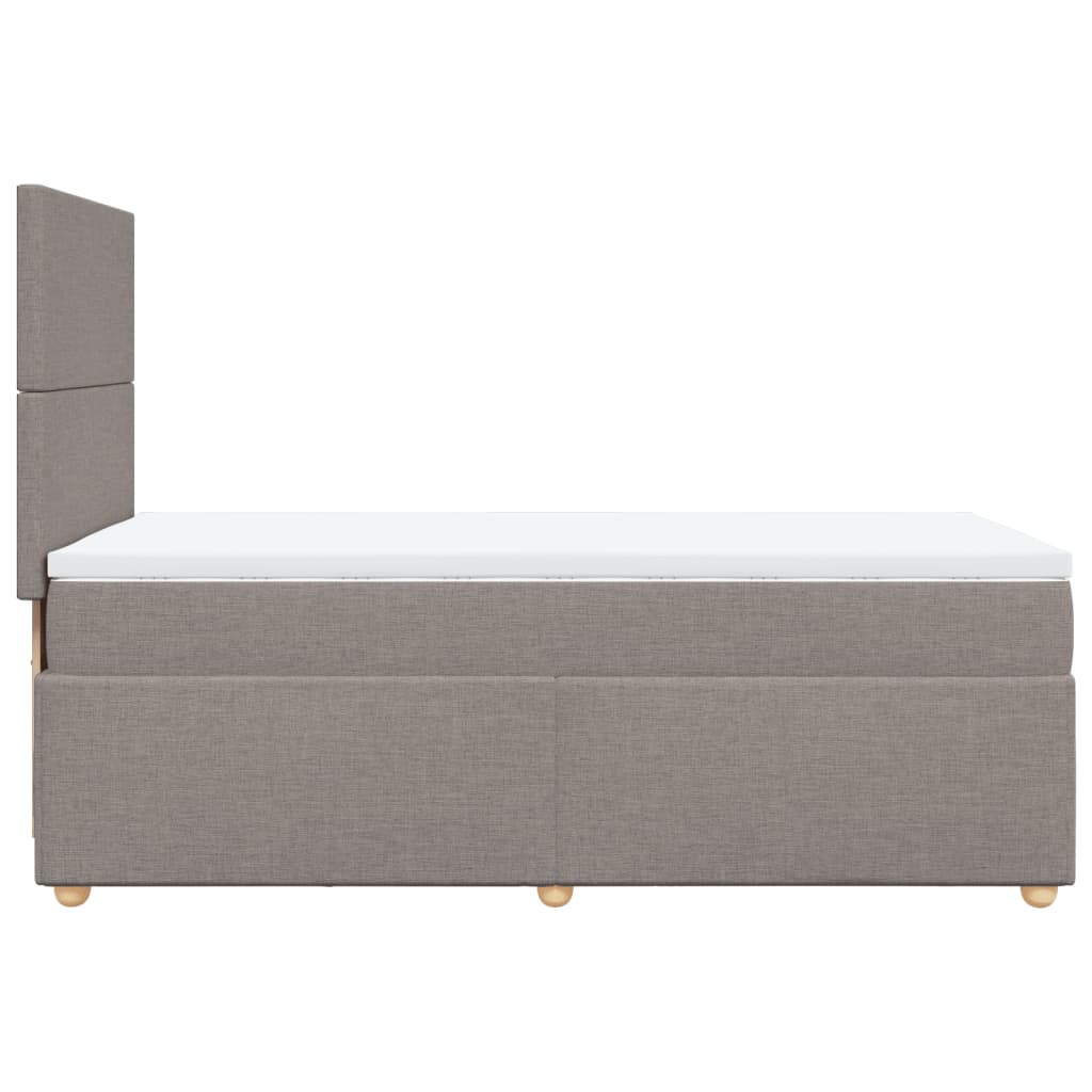 Boxspring met matras stof taupe 100x200 cm is nu te koop bij PeponiXL, paradijselijk wonen!