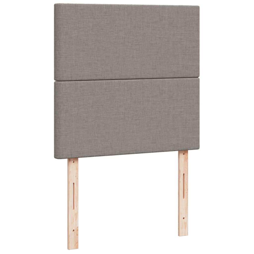 Boxspring met matras stof taupe 100x200 cm is nu te koop bij PeponiXL, paradijselijk wonen!