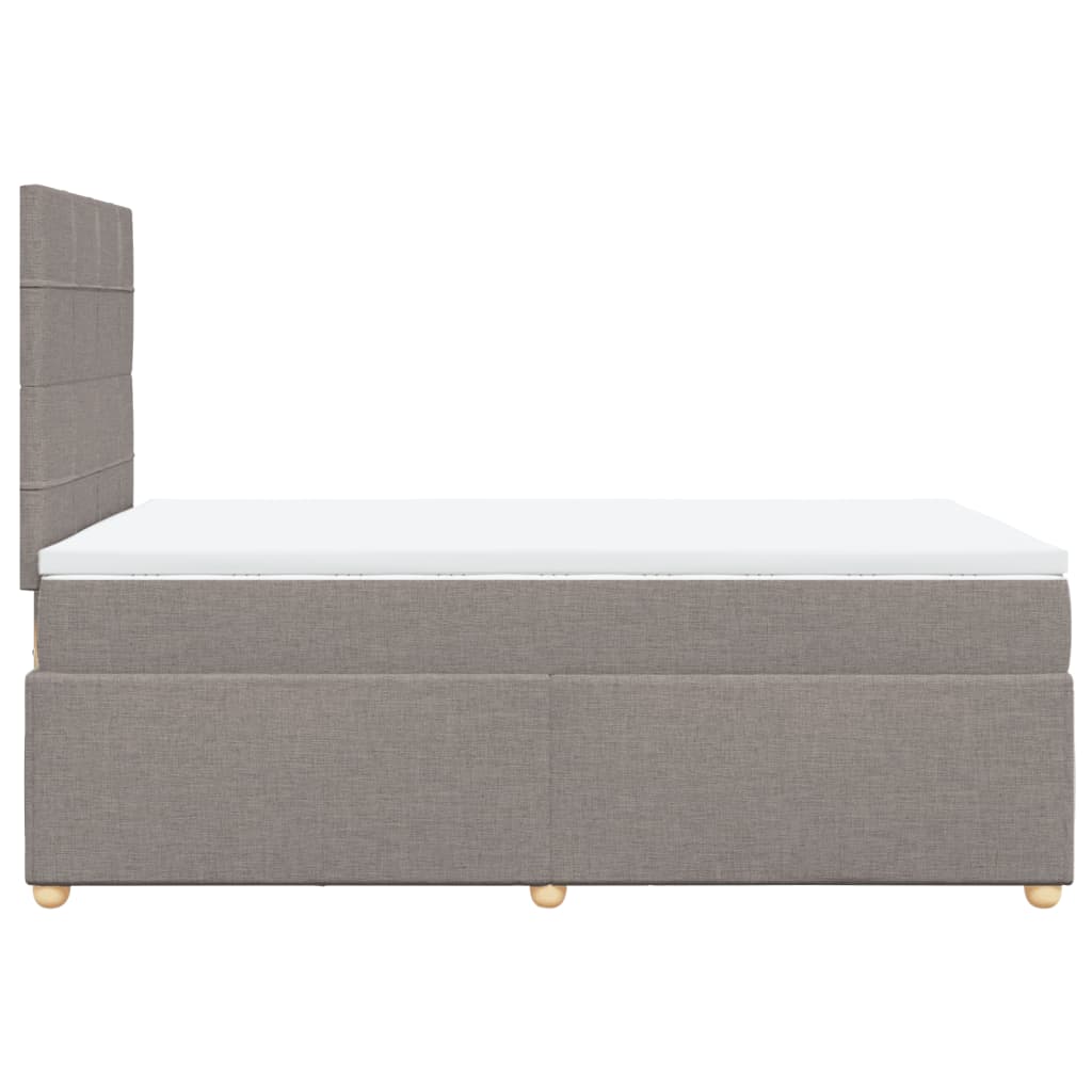 Boxspring met matras stof taupe 120x190 cm is nu te koop bij PeponiXL, paradijselijk wonen!
