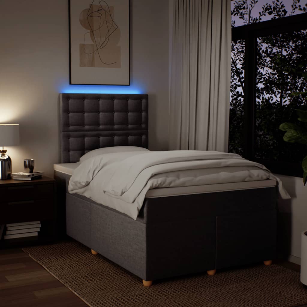 Boxspring met matras stof taupe 120x190 cm is nu te koop bij PeponiXL, paradijselijk wonen!