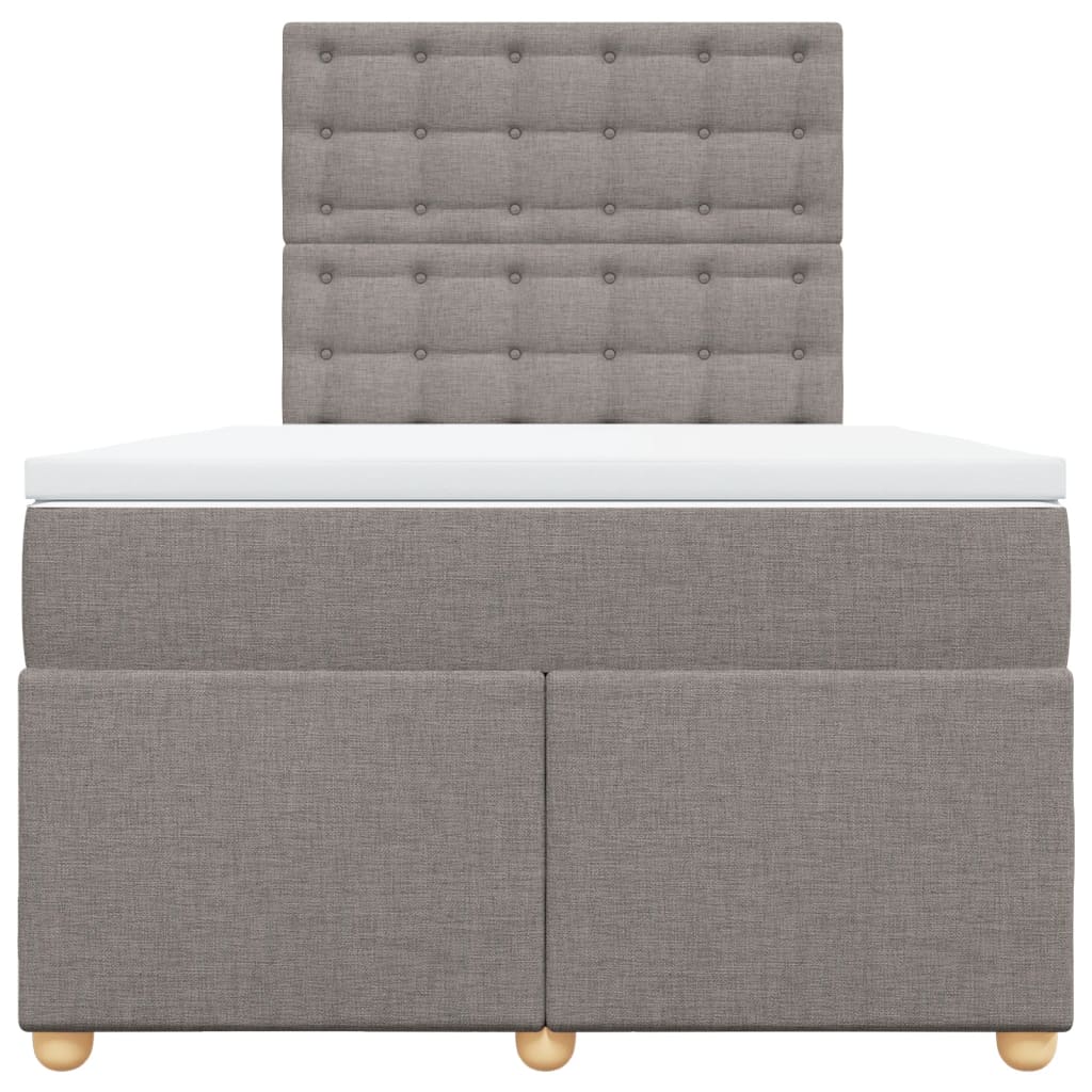 Boxspring met matras stof taupe 120x190 cm is nu te koop bij PeponiXL, paradijselijk wonen!