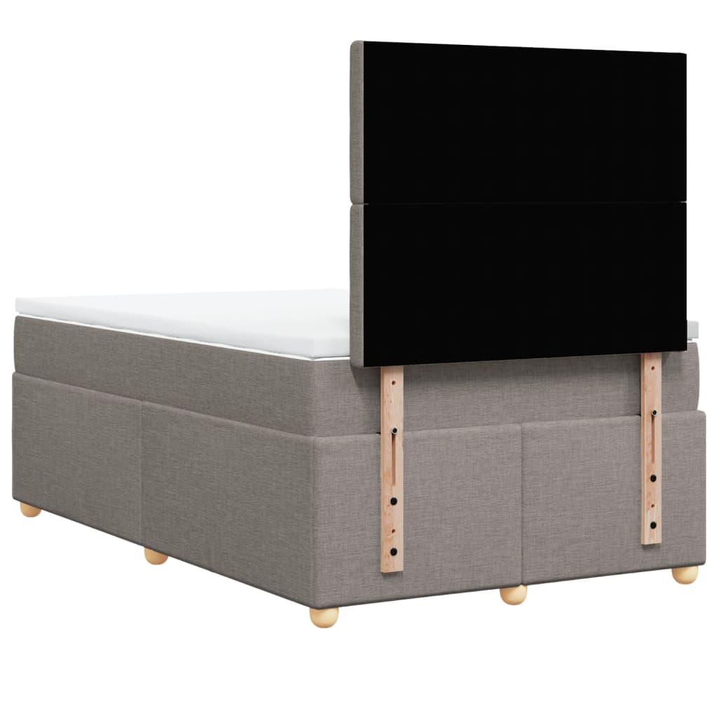 Boxspring met matras stof taupe 120x190 cm is nu te koop bij PeponiXL, paradijselijk wonen!