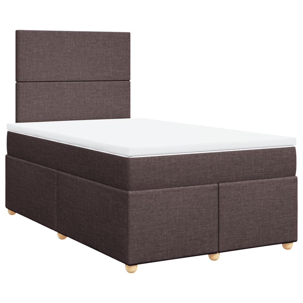 Boxspring met matras stof donkerbruin 120x200 cm is nu te koop bij PeponiXL, paradijselijk wonen!