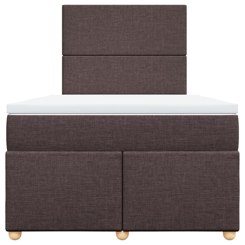 Boxspring met matras stof donkerbruin 120x200 cm is nu te koop bij PeponiXL, paradijselijk wonen!