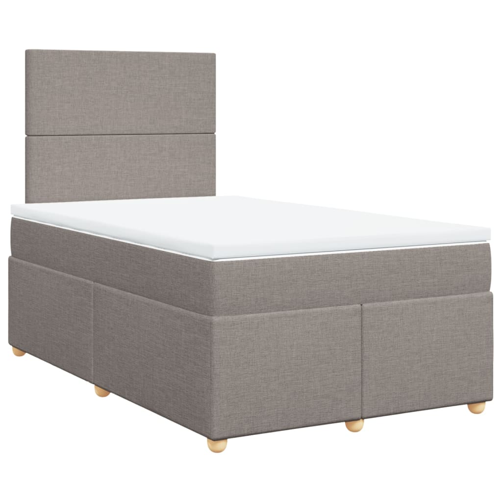 Boxspring met matras stof taupe 120x200 cm is nu te koop bij PeponiXL, paradijselijk wonen!