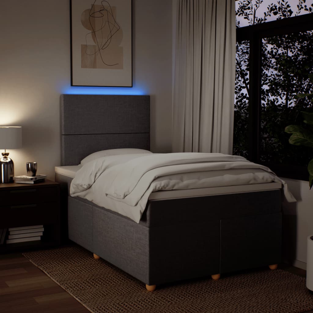 Boxspring met matras stof taupe 120x200 cm is nu te koop bij PeponiXL, paradijselijk wonen!