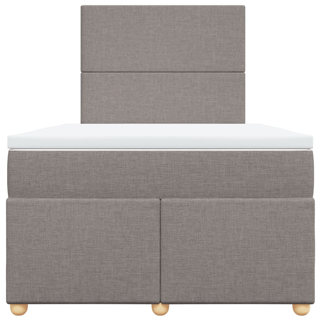 Boxspring met matras stof taupe 120x200 cm is nu te koop bij PeponiXL, paradijselijk wonen!