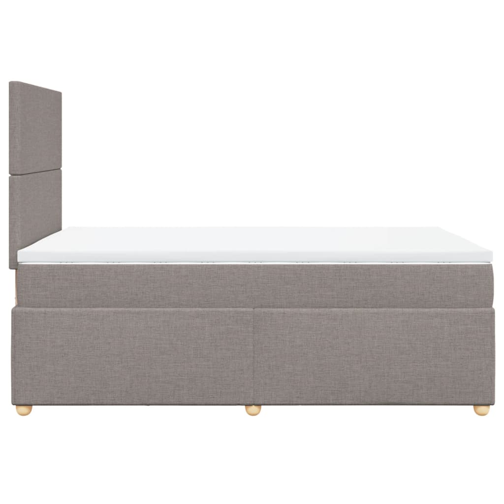Boxspring met matras stof taupe 120x200 cm is nu te koop bij PeponiXL, paradijselijk wonen!