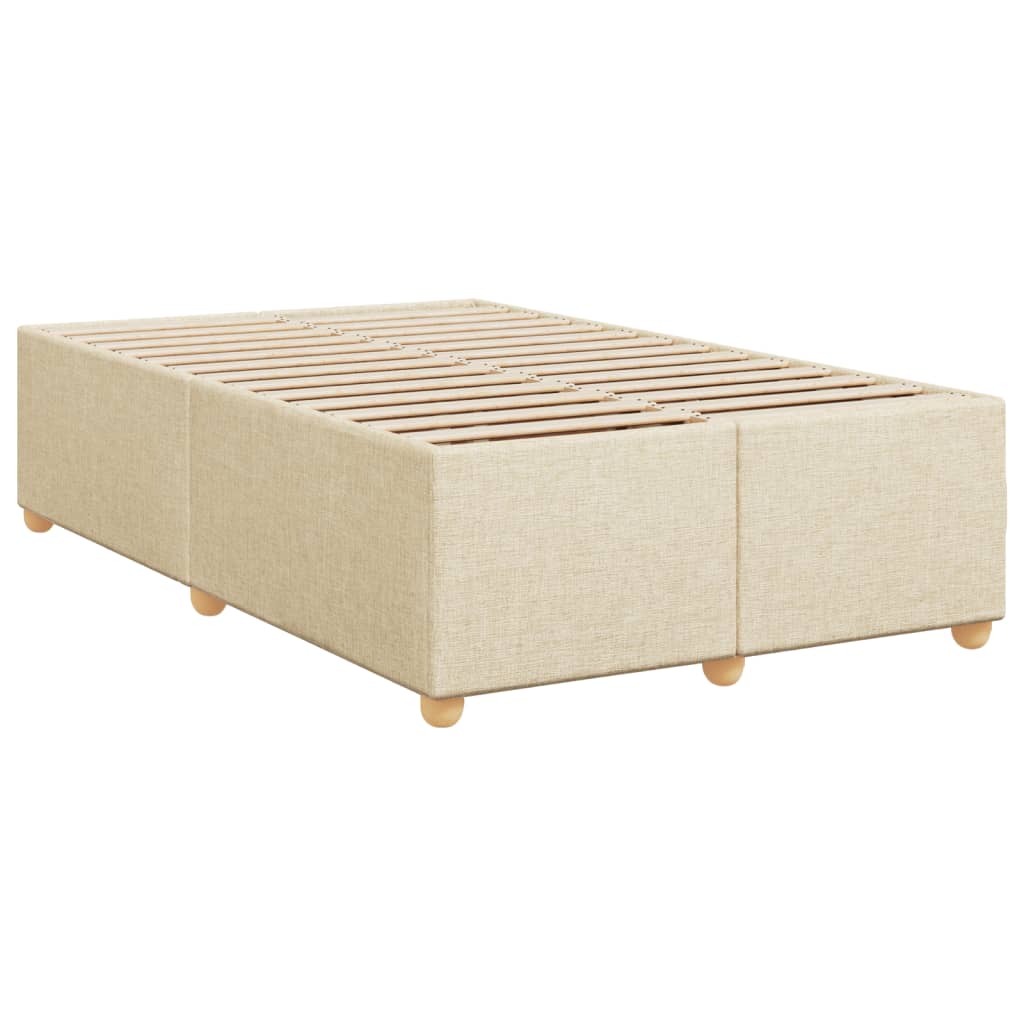Boxspring met matras stof crèmekleurig 120x200 cm is nu te koop bij PeponiXL, paradijselijk wonen!