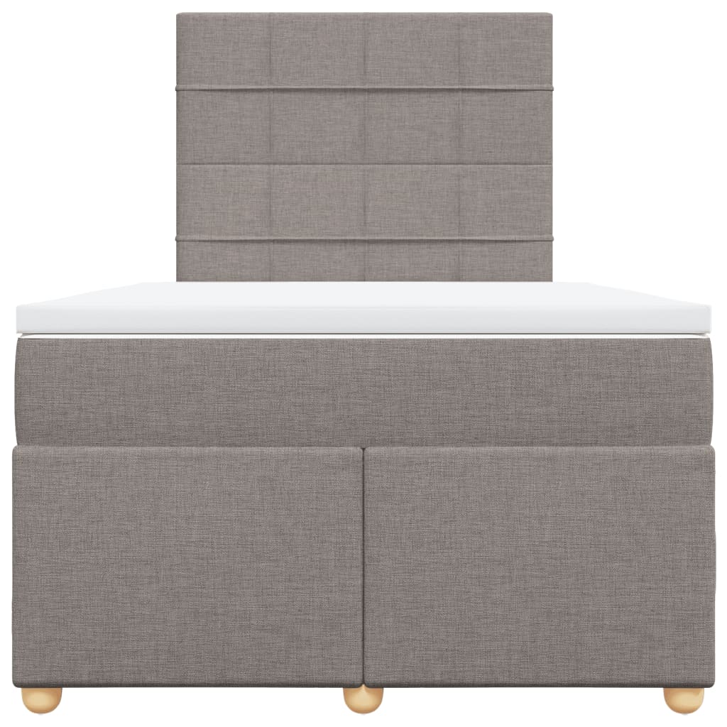 Boxspring met matras stof taupe 120x200 cm is nu te koop bij PeponiXL, paradijselijk wonen!